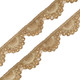 38mm Vibrant Golden Zari Stone Cutwork Embellishing Embroidery Trim